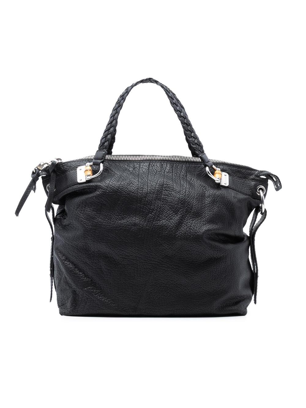 Gucci Large Leather Bamboo Bar Tote #308091G37B